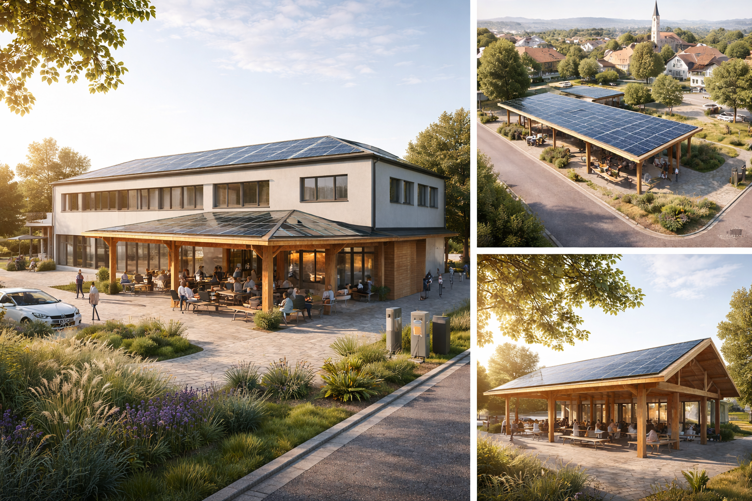 Projektidee Gemeindezentrum mit Solarterrasse 